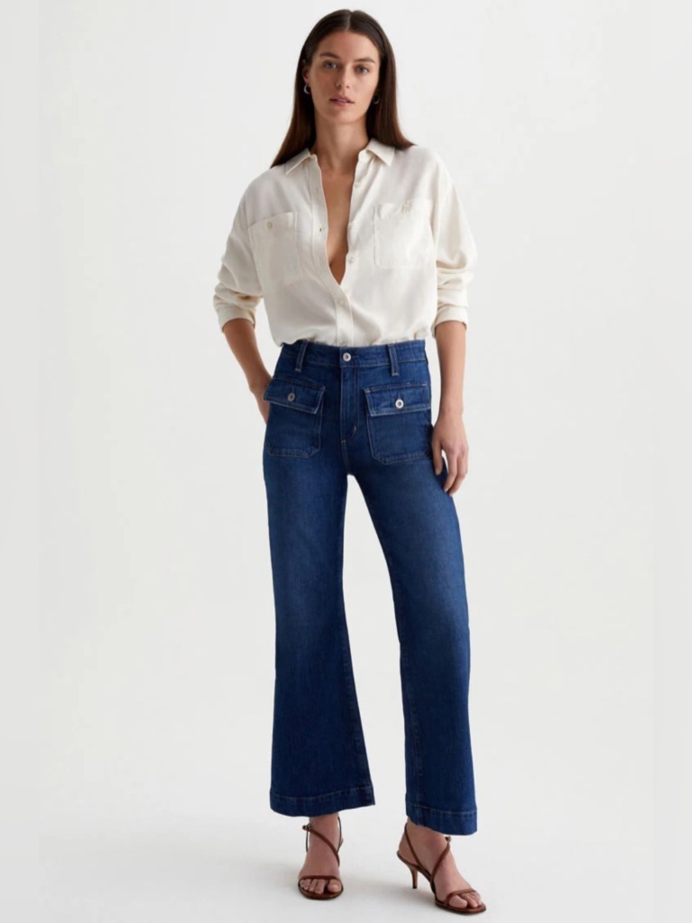 AG Adriano Goldschmied The Bonnie Mid-Rise Relaxed Flare Jeans